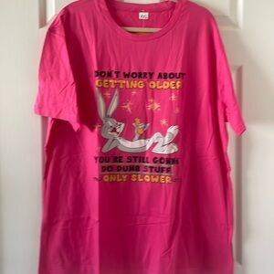 Men’s Graphic Tee  Bright Pink  100% Cotton  XXL